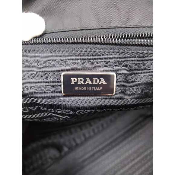 Prada Black Nylon Double Pushlock Flap Closure Messenger Crossbody Bag - Picture 12 of 16